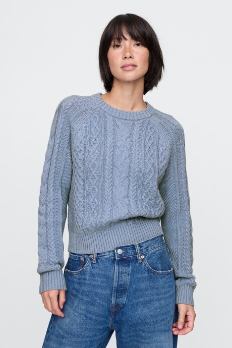 Buzo Algodón Ochos Mujer Light Blue Heather