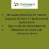 RESPALDO 2.00 MTS - TAPIZADO PU GRIS RESPALDO 2.00 MTS - TAPIZADO PU GRIS