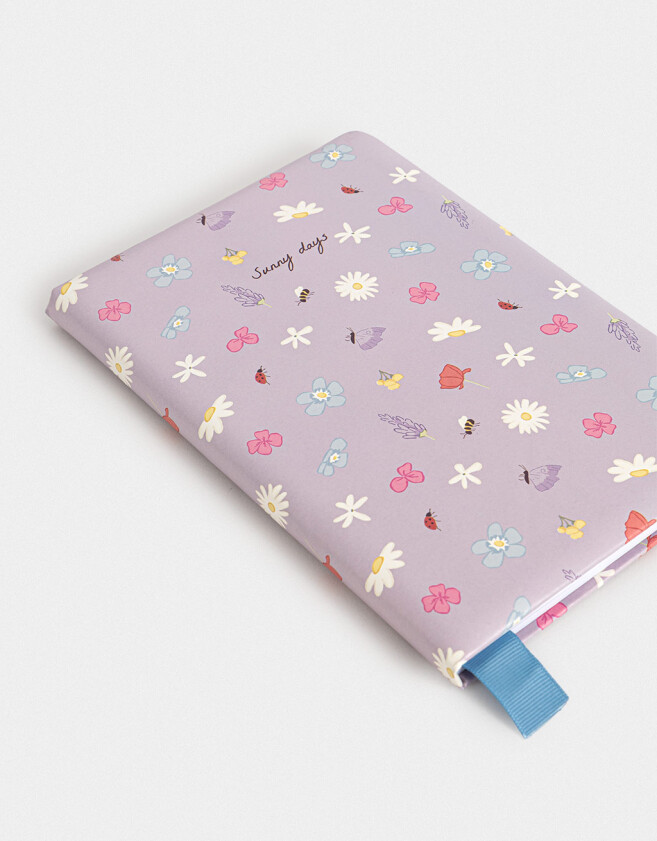 Anotadores Cuadernos y Memos PU Cuaderno A5 Tapa Dura De Pu Estampado - Violeta Lila