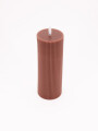 VELA LED PARAFINA LISTRADA MARRON