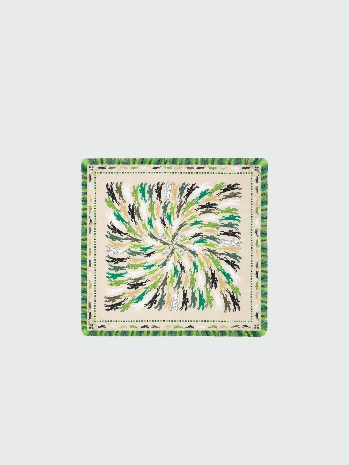 Longchamp -Pañuelo de seda, Longchamp Verde