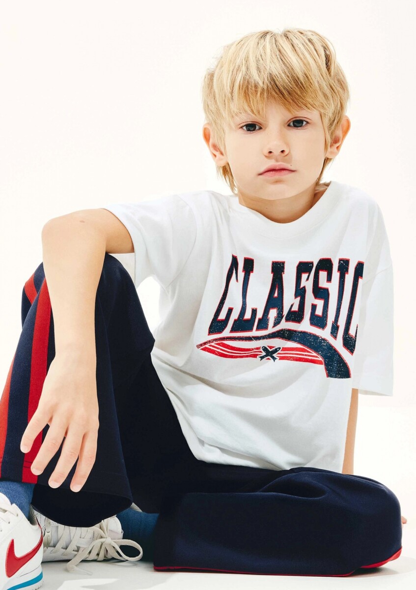 CAMISETA INFANTIL CON ESTAMPA - BLANCO 