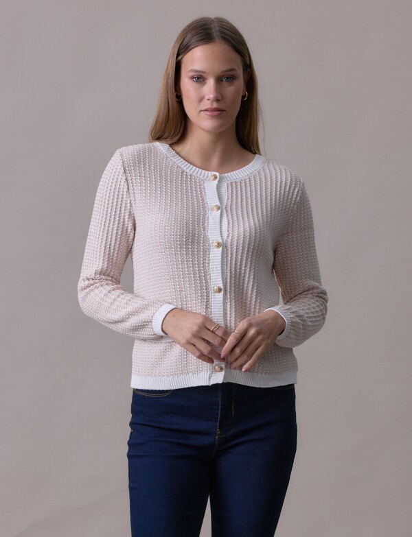 Cardigan Tweed BEIGE