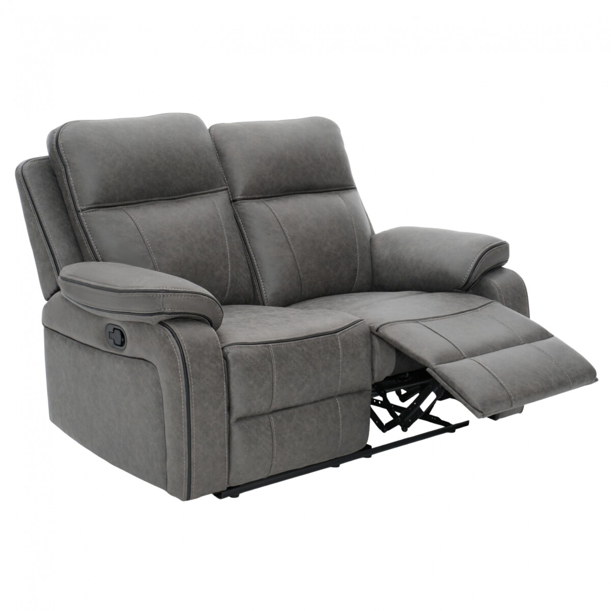 Sillón Recliner Apollo - 2 Cuerpos Marrón - Gris 