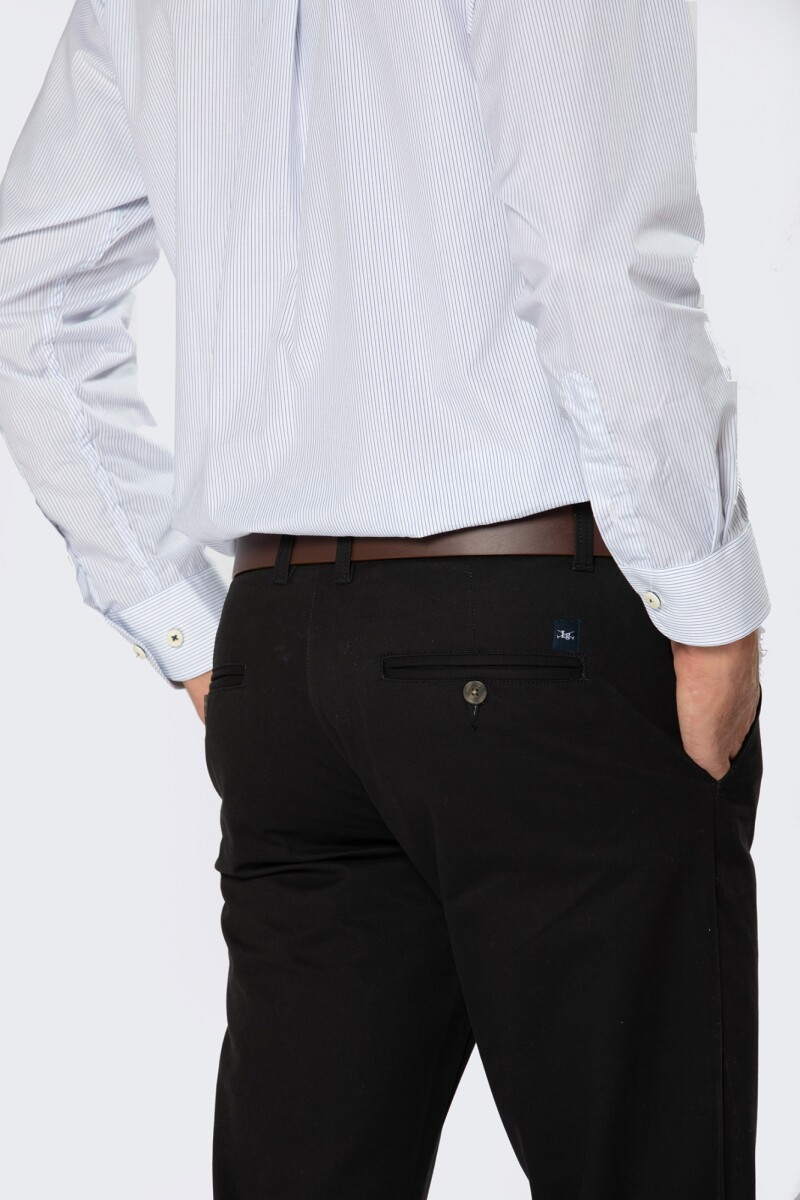 PANTALÓN CLÁSICO GABARDINA - Negro 