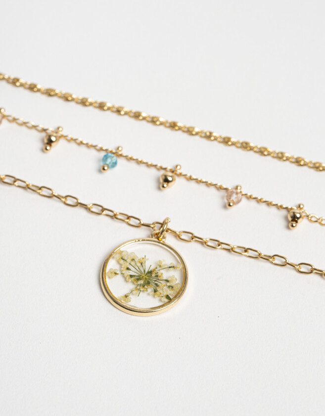 Pulseras Flexibles Sets Flores atrapadas Sets De Pulseras - Dorado