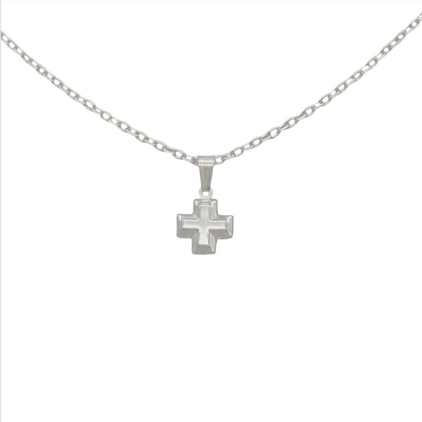 Dije Cruz-Plata 925 inflada-Sin piedra-CP3168 sinpiedra