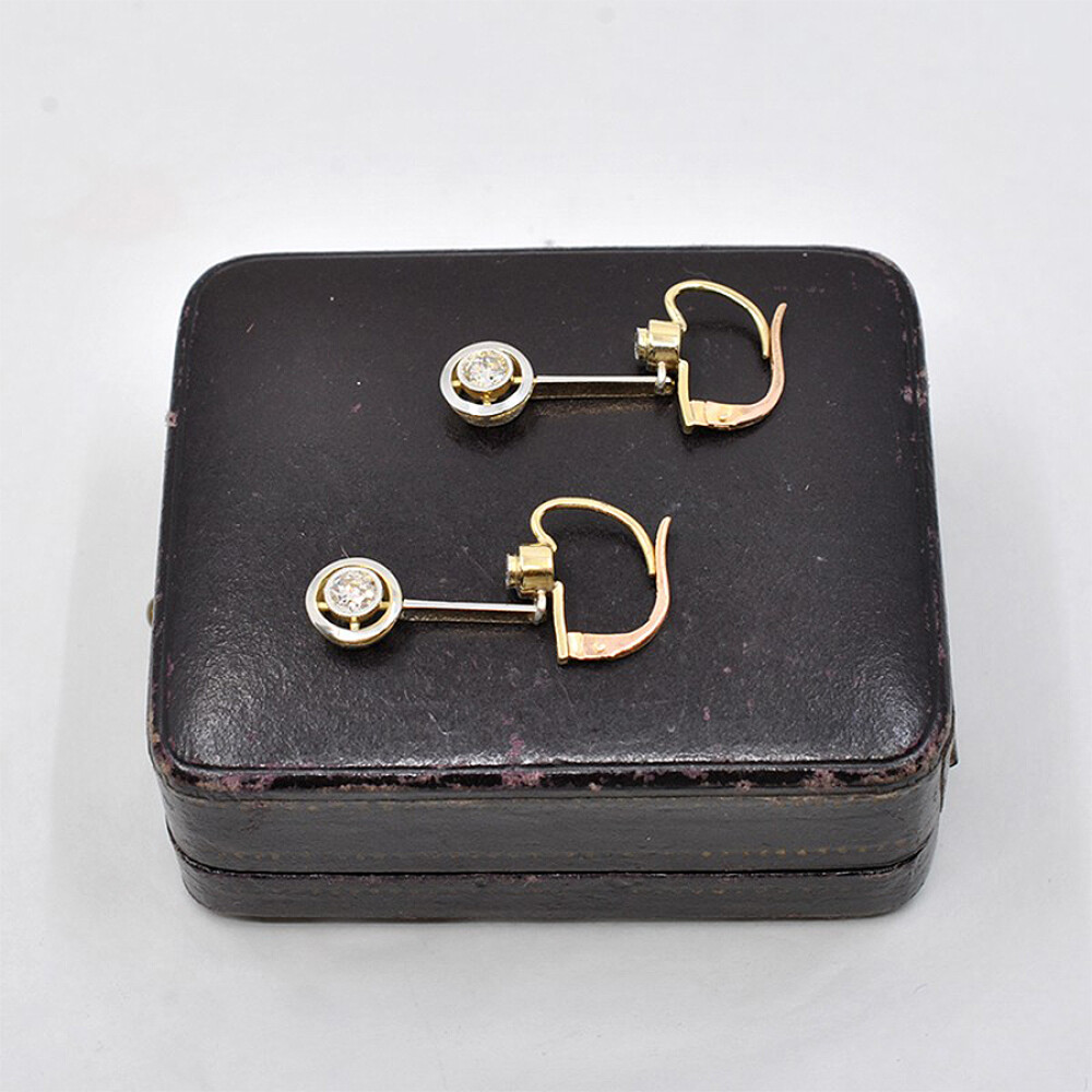 Caravanas En Oro 18K Y Brillantes Caravanas En Oro 18K Y Brillantes