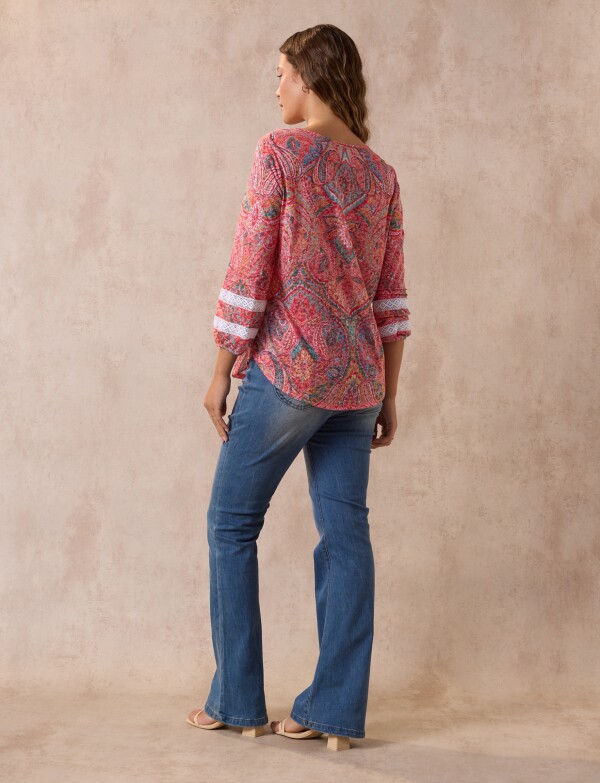 Blusa Printed ROJO/MULTI