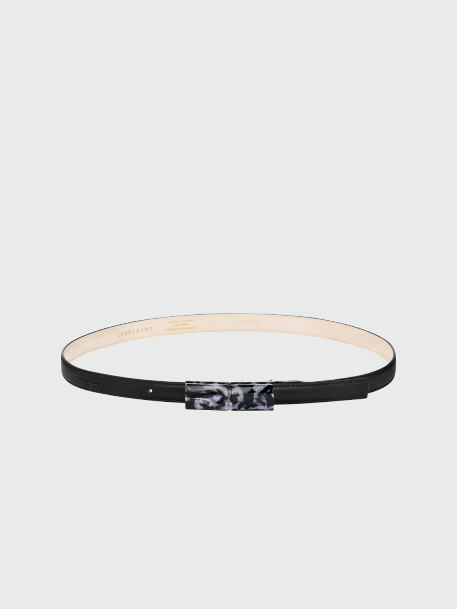 Longchamp -Cinturón fino de cuero, Roseau essential - 0 