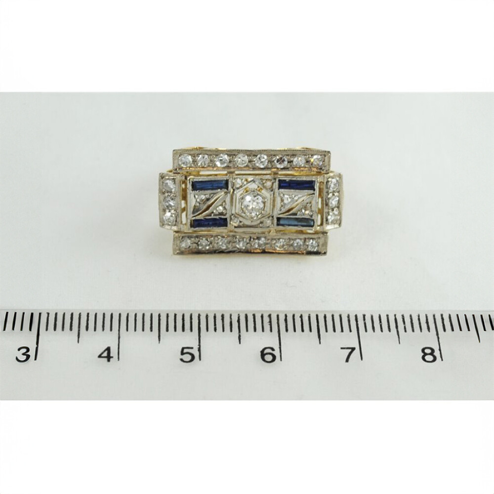 Anillo Oro 18K, Zafiros Y Brillantes Anillo Oro 18K, Zafiros Y Brillantes