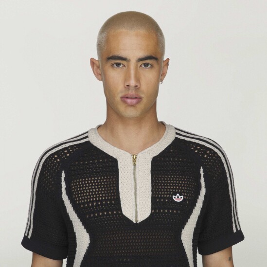 Remera Adidas CLOT Knit Jersey by Edison Chen Negro