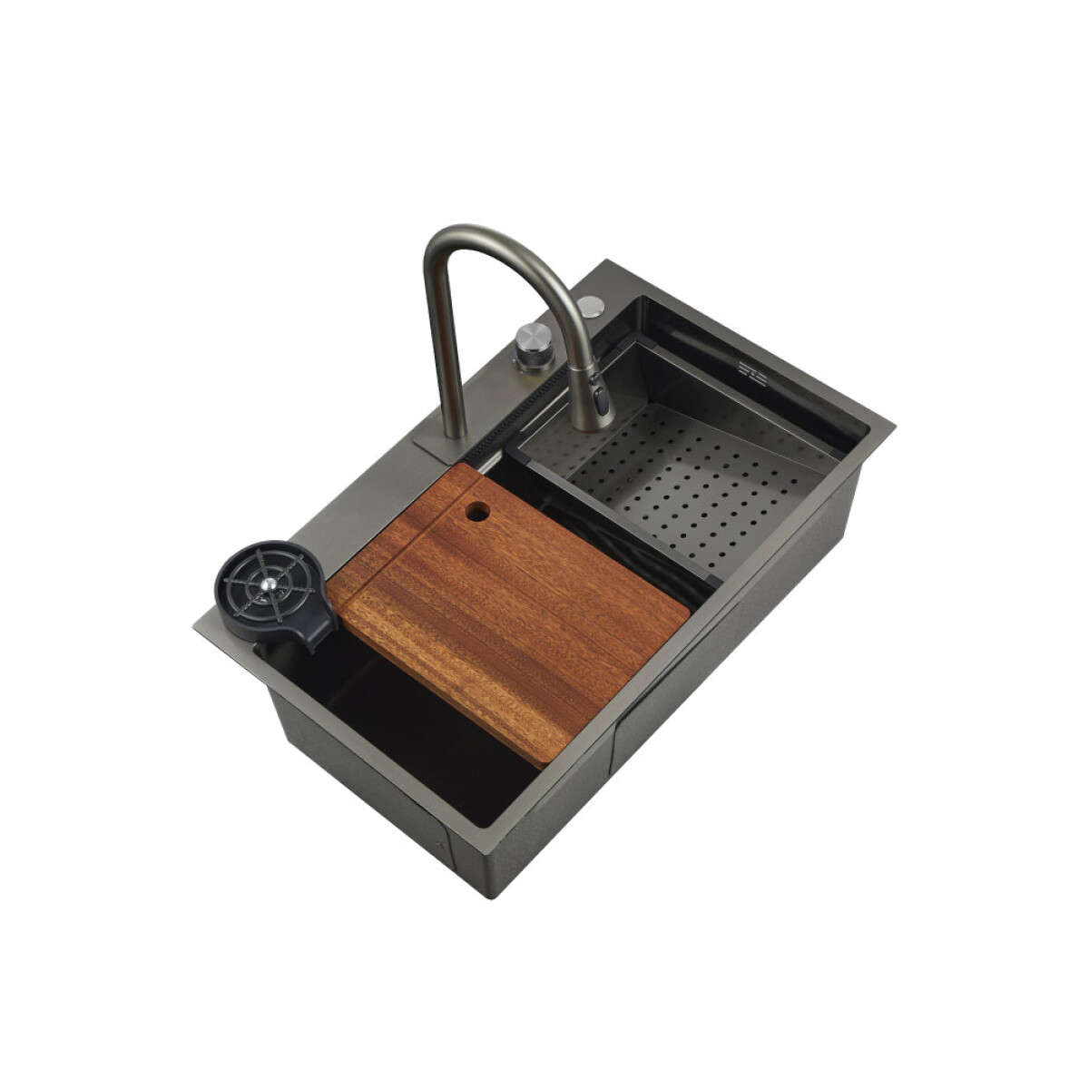 Pileta Simple 68 x 46 con Griferia y Accesorios Black 