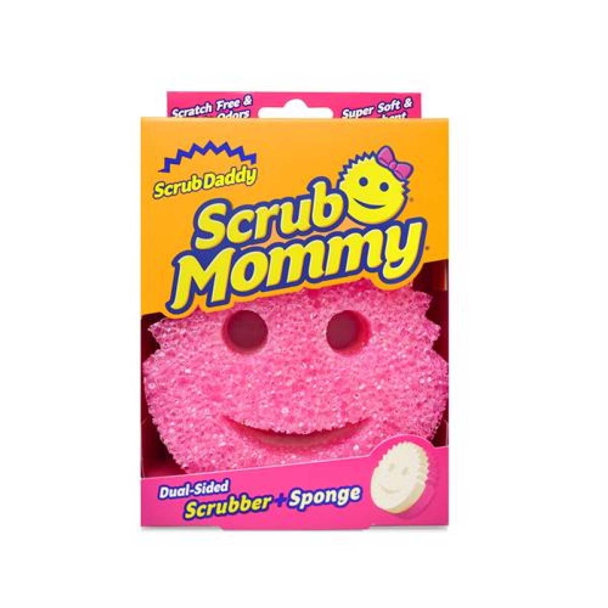 Esponja Scrub Mommy combinada rosada y blanca 
