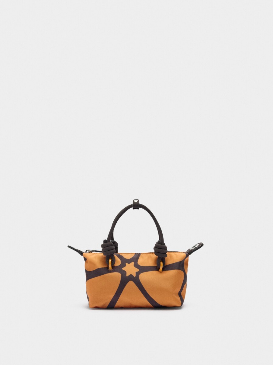 Bolso Tote De Textura Suave Xs - negro 