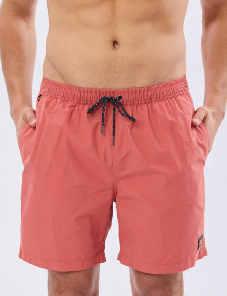 SHORT DE BAÑO LISO Ladrillo