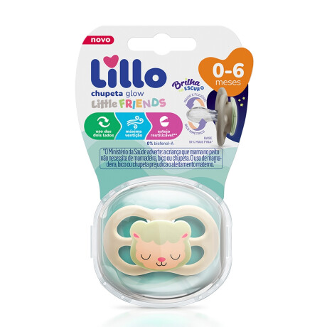 Chupete Lillo Glow Simétrica Silicona Neutral 0-6 Meses Talle 1 Chupete Lillo Glow Simétrica Silicona Neutral 0-6 Meses Talle 1