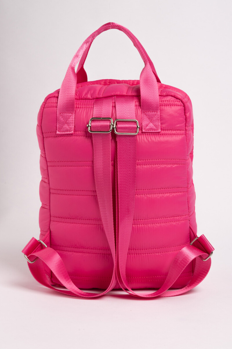 Mochila capitoneada Fucsia