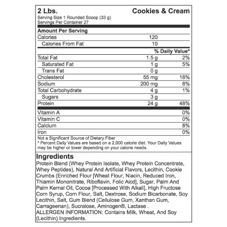 Suplemento Optimum Nutrition Gold Standard Whey 2Lb Cookies & cream