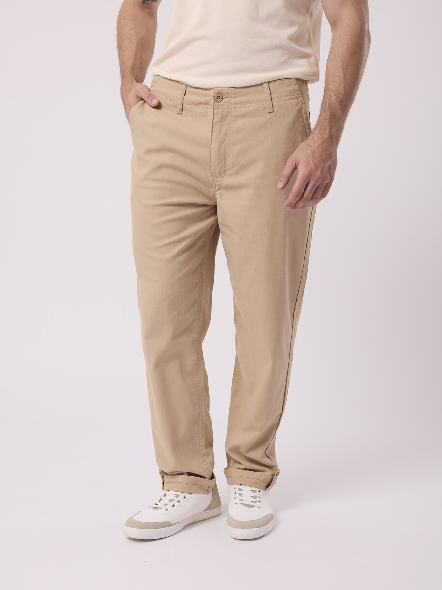 Pantalon lino - beige 