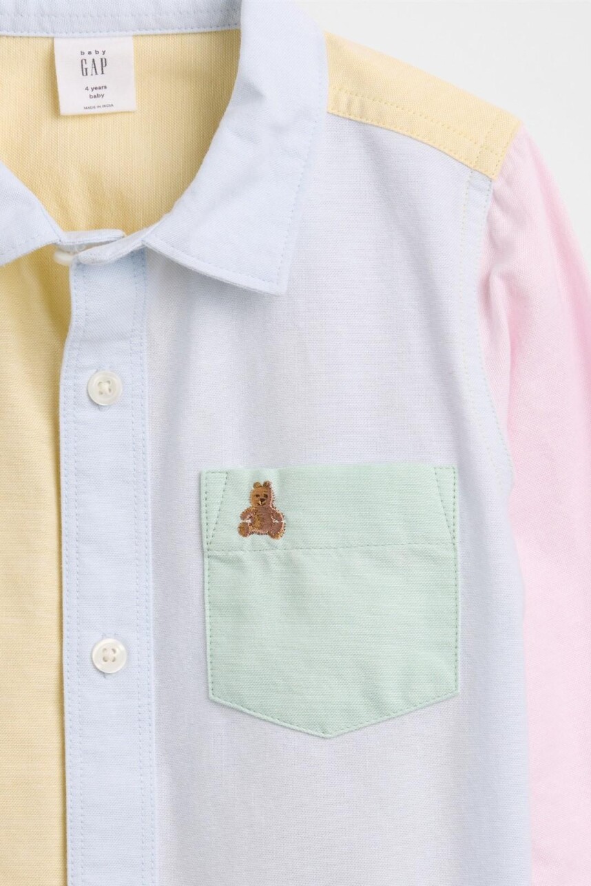Camisa Oxford Toddler Niño Sp Easter Color Block