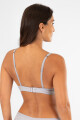 Soutien triangulo preformado cotton copa b Gris melange