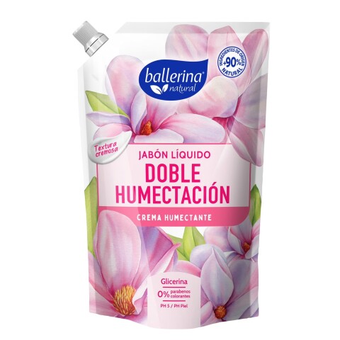Ballerina Jabón líquido doypack 750ml Doble humectación Crema Humectante