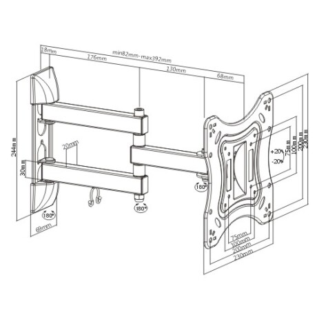 Soporte Móvil para Tv Lcd Led 23-42 20KG 001