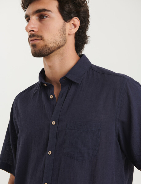 012265 CAMISA HARRINGTON LABEL Azul