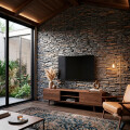 REVESTIMIENTO PIEDRA NATURAL BLACK CON RUSTY 20X55 CM Revestimiento Piedra Natural Black Con Rusty 20x55 Cm