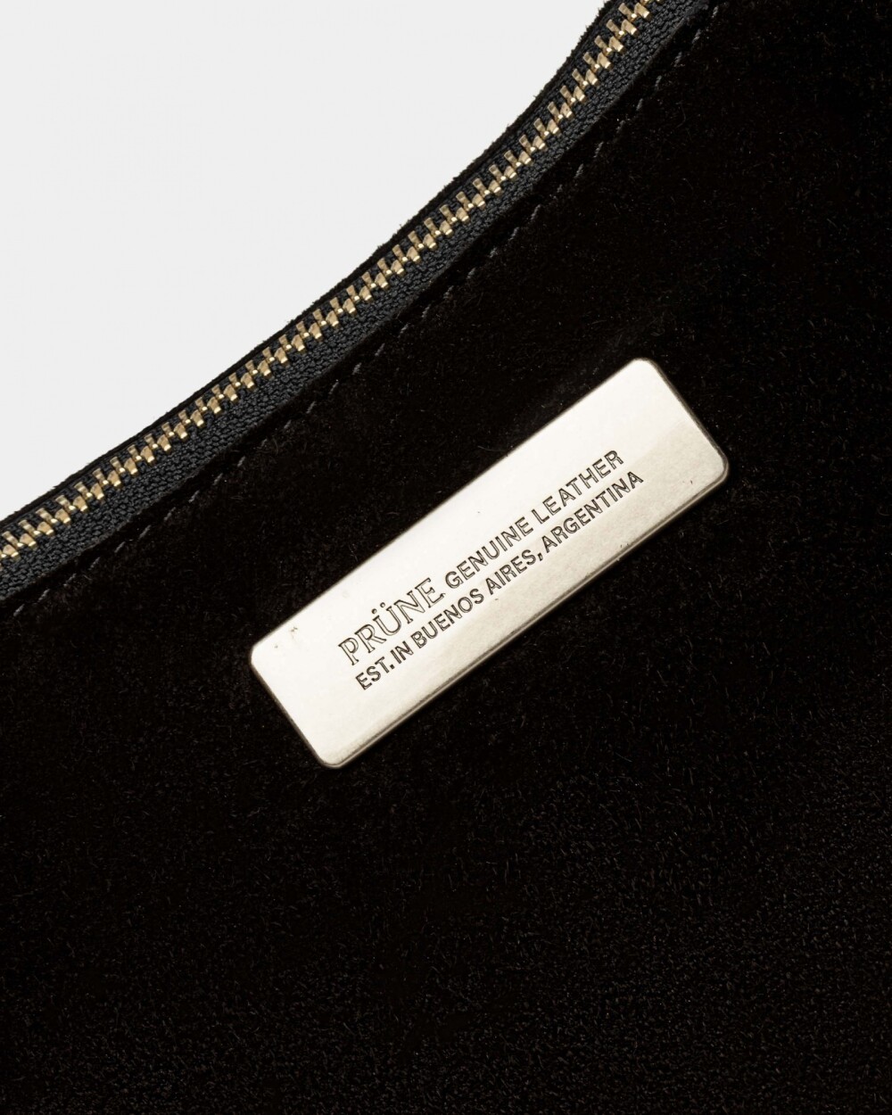 Bandolera Mia en cuero gamuza Negro