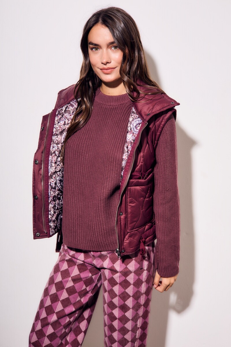 Chaleco Reversible Bordeaux