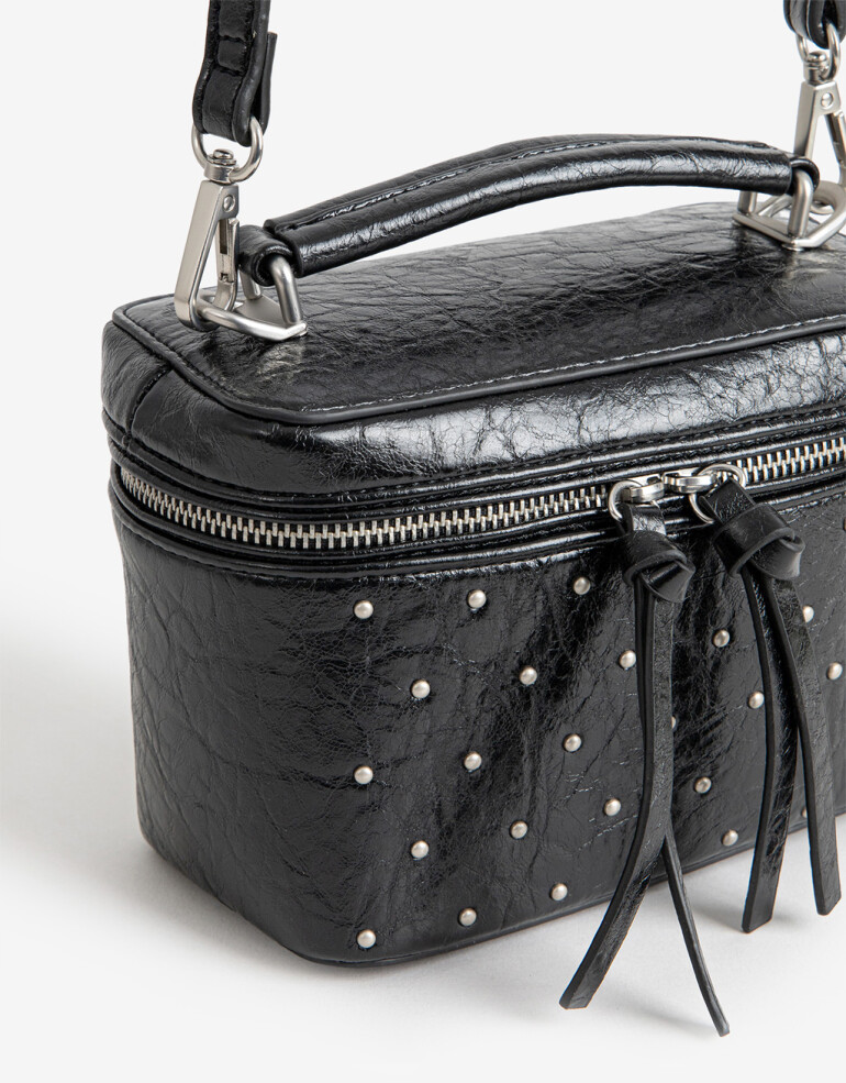 Bandoleras Cartera Formato Bandolera Con Tachas - Negro