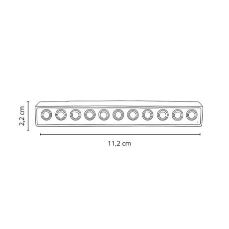 Spot Lineal Magnético G2 6W Spot Lineal Magnético G2 6W 2700K Negro