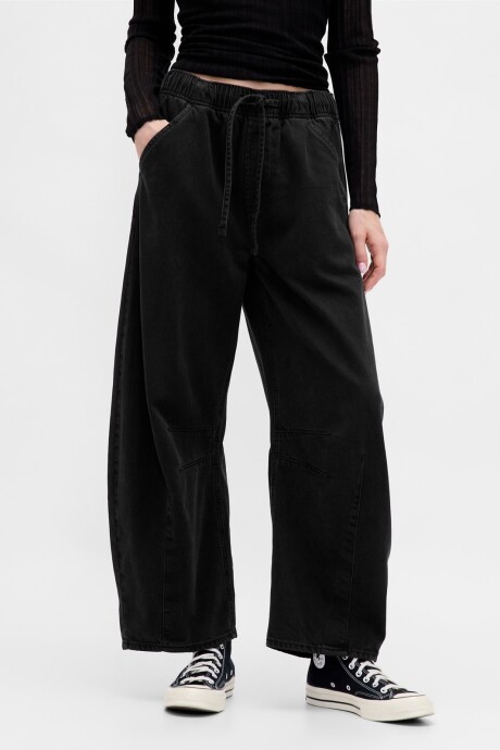 Jean Horseshoe Easy Mujer Black 1