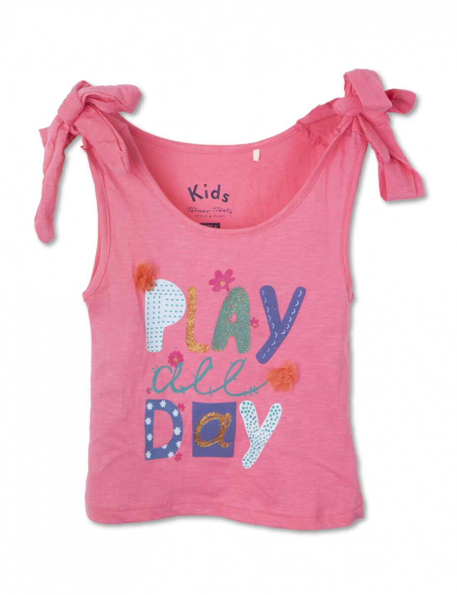 Musculosa Play All Day - Coral 