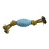 Juguete Masticable Perro Maciza Cuerda Resistente Ansiedad Variante Color Celeste Amarillo