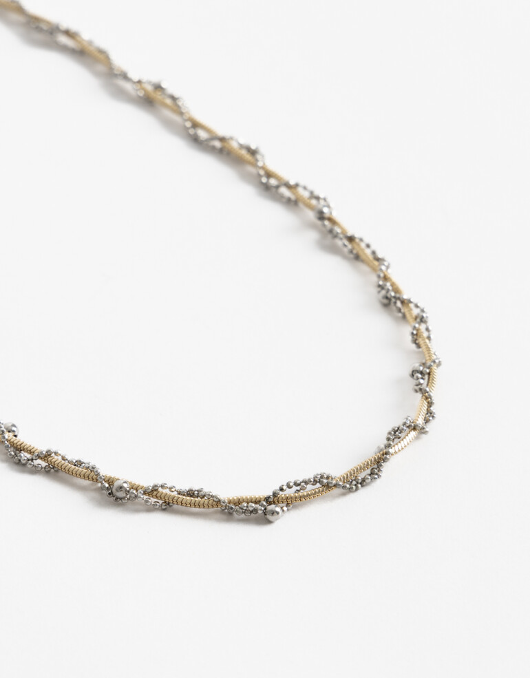 Collares Cortos Metal Collar Corto Metal Biplating - Dorado