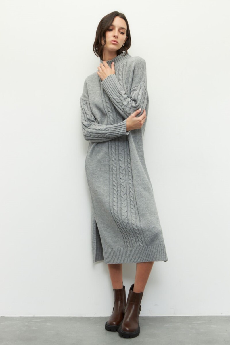 VESTIDO JEX Gris Melange