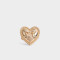 Anillos Medianos y Grandes Con corazón Anillo Metal Corazón - Dorado