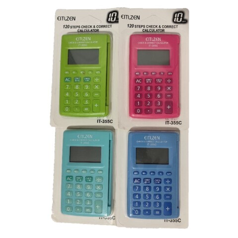 OUTLET Calculadora Eitlzencon tapa It-355C 4 colores fluo Outlet Calculadora Eitlzencon Tapa It-355c 4 Colores Fluo