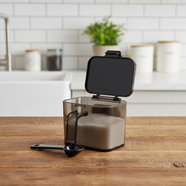 Especiero Salero Pimentero Magnético Frasco Contenedor 410ml Negro XL