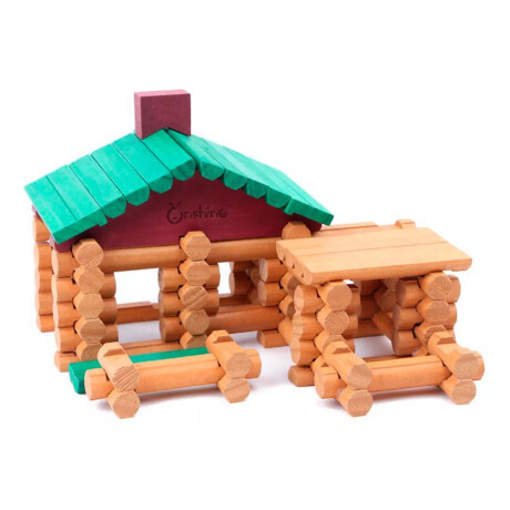 Juego de bloques de madera para granja y tienda, casas prefabricadas de madera Juego de bloques de madera para granja y tienda, casas prefabricadas de madera