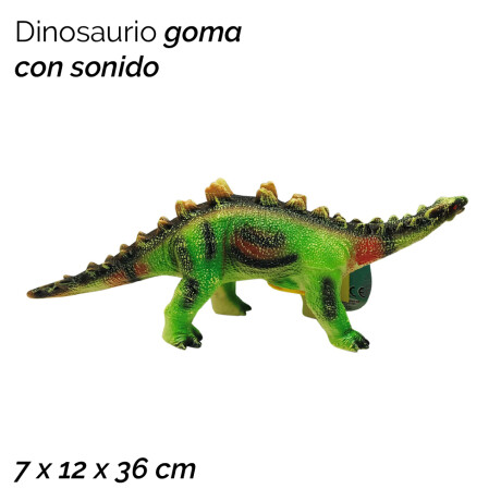 Dinosaurio Goma C/sonido Stegosaurio7237 Dinosaurio Goma C/sonido Stegosaurio7237