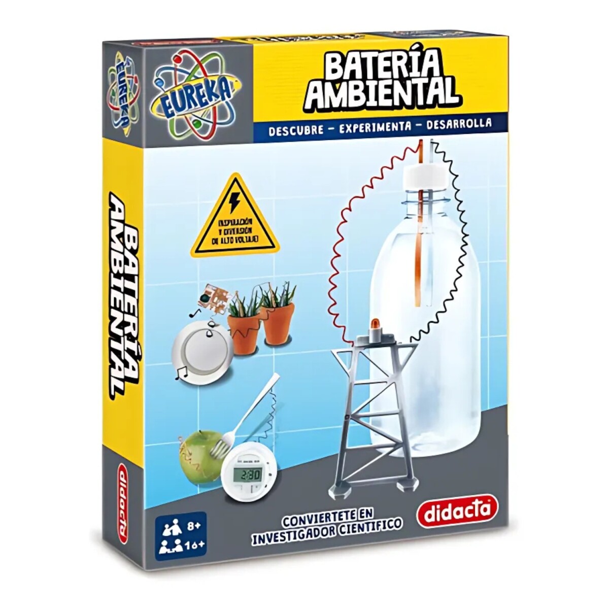 Juego de experimentos batería ambiental Didacta 
