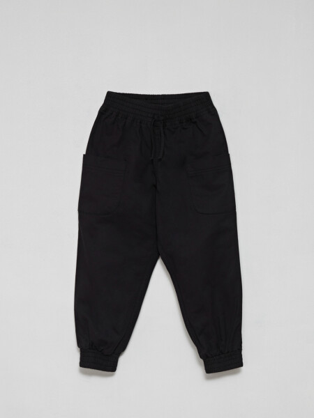 Pantalón cargo de twill Negro