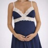 Camisón Maternal Avelina Azul Marino