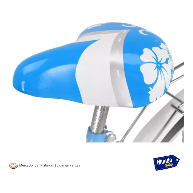 Bicicleta Playera Paseo Dama Rodado 26 + Bolso + Parrilla Azul