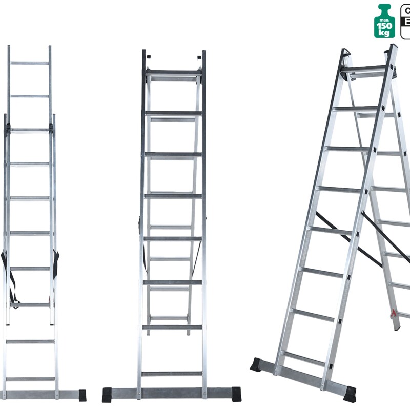 GALOX ESCALERA ALUMINIO COLISA PANTHER 2 SECCIONES x 8 ESCAL Galox Escalera Aluminio Colisa Panther 2 Secciones X 8 Escal