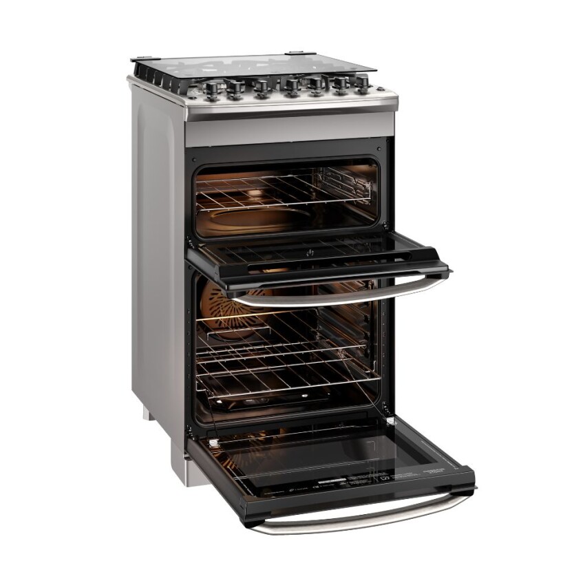 Cocina combinada Electrolux 4H doble horno EL-FE4DC inox. Cocina combinada Electrolux 4H doble horno EL-FE4DC inox.